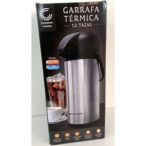 Complete Cuisine 12-Cup Thermal Carafe Stainless Steel Hot 12 Hrs/Cold 24 Hrs.